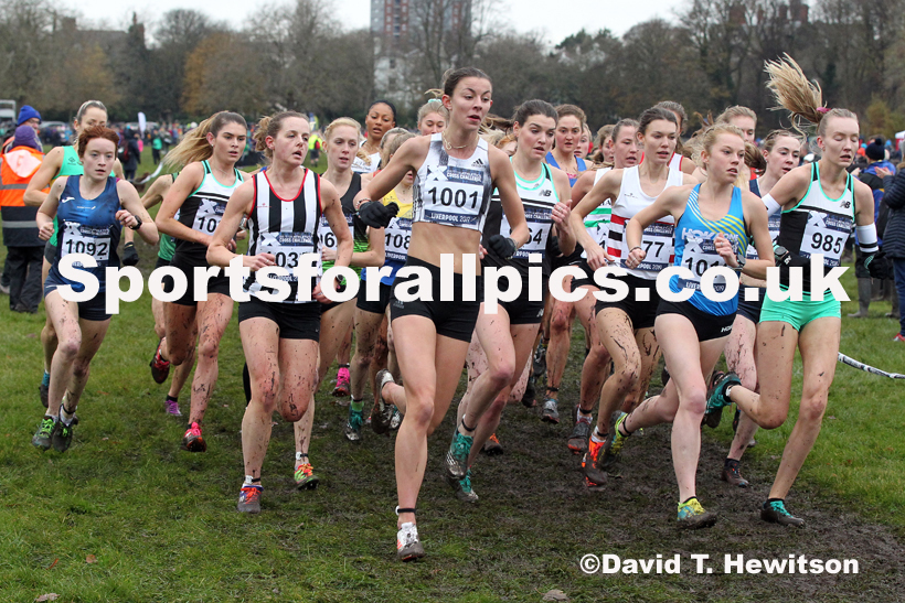 Senior and under-23 women, 2019 European Cross Country Trials and British Cross Challenge, Sefton Park, Liverpool.  Photo: David T. Hewitson/Sports for All Pics